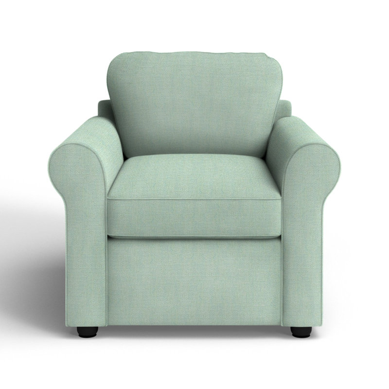 Warrington Upholstered Armchair, Canvas Spa Sunbrella® Canvas