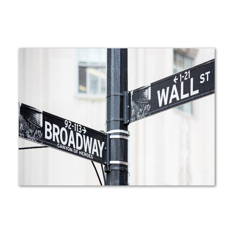 Wall Street Sign - Wrapped Canvas Print