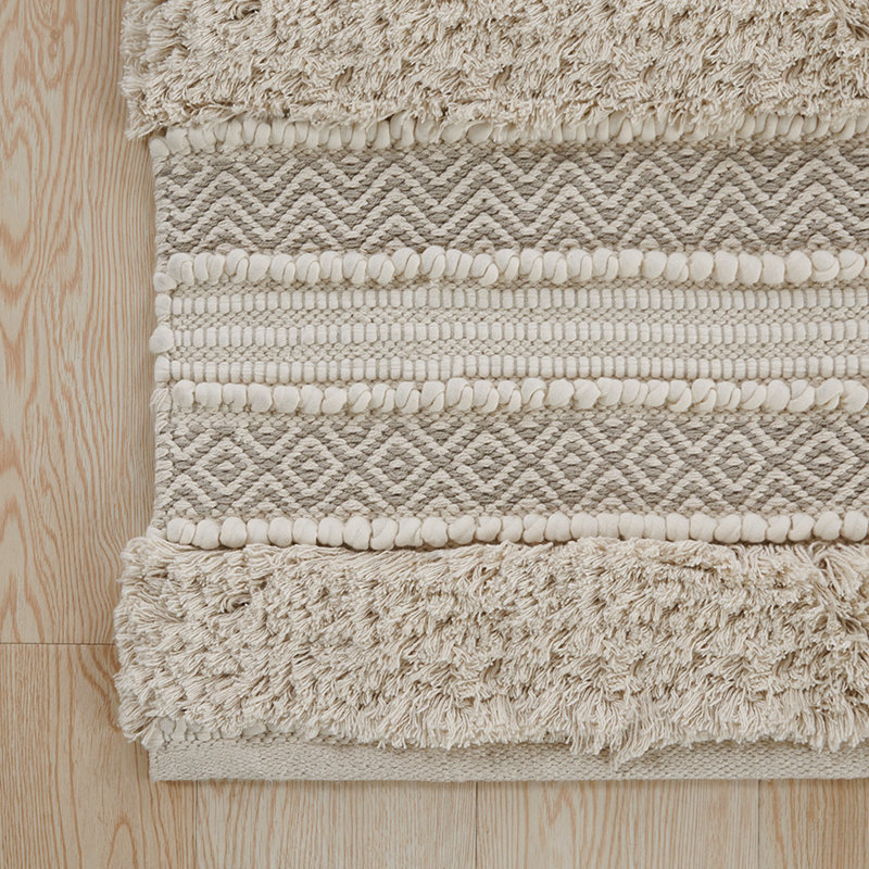 Woven Texture Stripe Bath Rug 20X32"