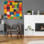  «City Block 2» par Cheryl Warrick, art mural en verre acrylique, 36 po x 36 po