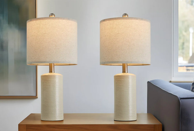 pair of table lamps