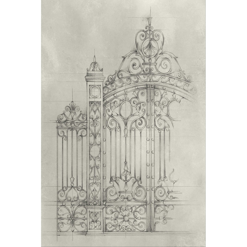 Barrière en fer I, H 18 po x l 12 po