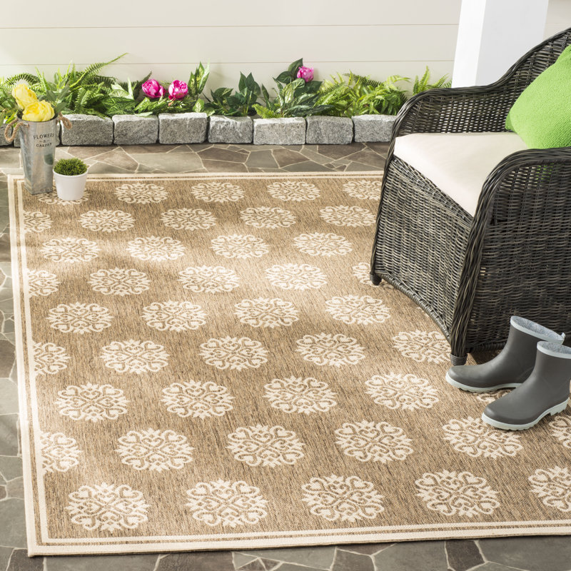 Goodson Beige/Cream Indoor/Outdoor Rug, Rectangle 155 x 229 cm