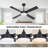 52 In. 4 Blade Indoor Led Ceiling Fan With Glass Shade-1461296056-1461296057-1461296059