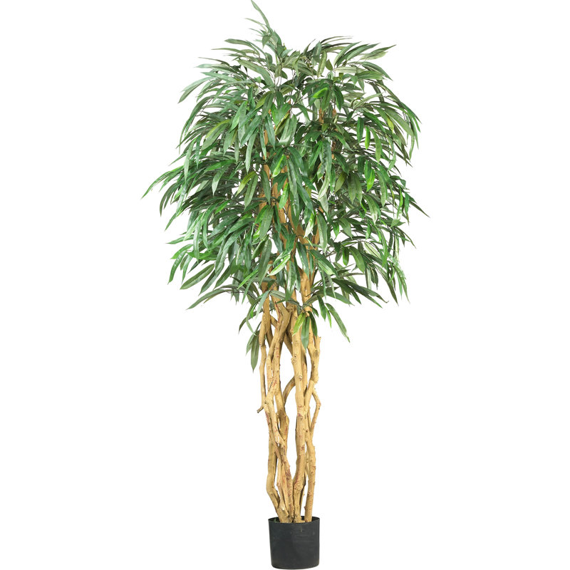 Arbre de ficus artificiel 72" en pot