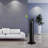 29 Inch Bladeless 90 Degree Oscillating Tower Fan With Top Mounted Remote, 3 Speeds Mode Stand Fan Features With 38Db Low Noise Operating, 7.5H Timing, Black