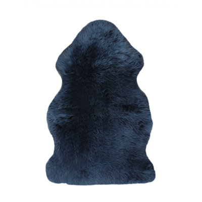 Haghni Navy New Zealand Natural Sheepskin Rug