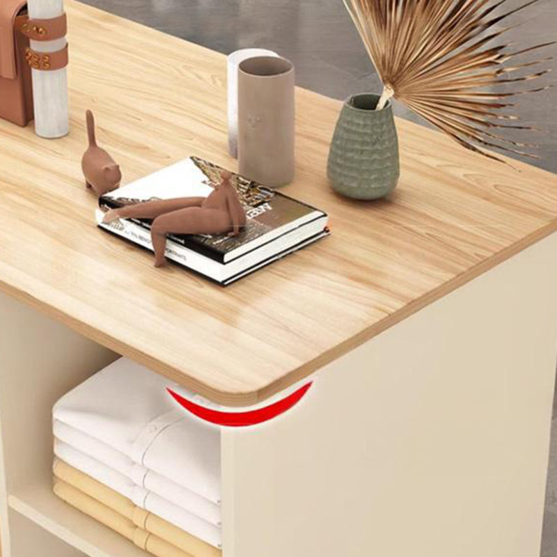 Présentoir simple à double face pour magasin de vêtements, Naturel / crème