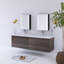 Meuble-lavabo double 71 po avec plateau en résine Reaiah-1224874135