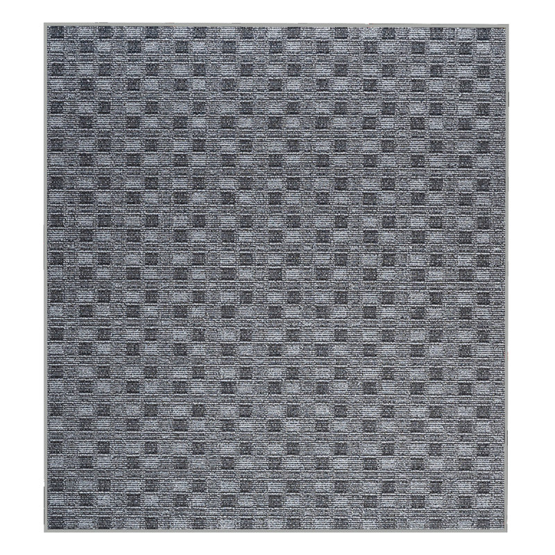 Tapis noir abstrait intérieur / extérieur, Carré 4 pi