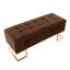 Banc de rangement en acier et velours-1961622274