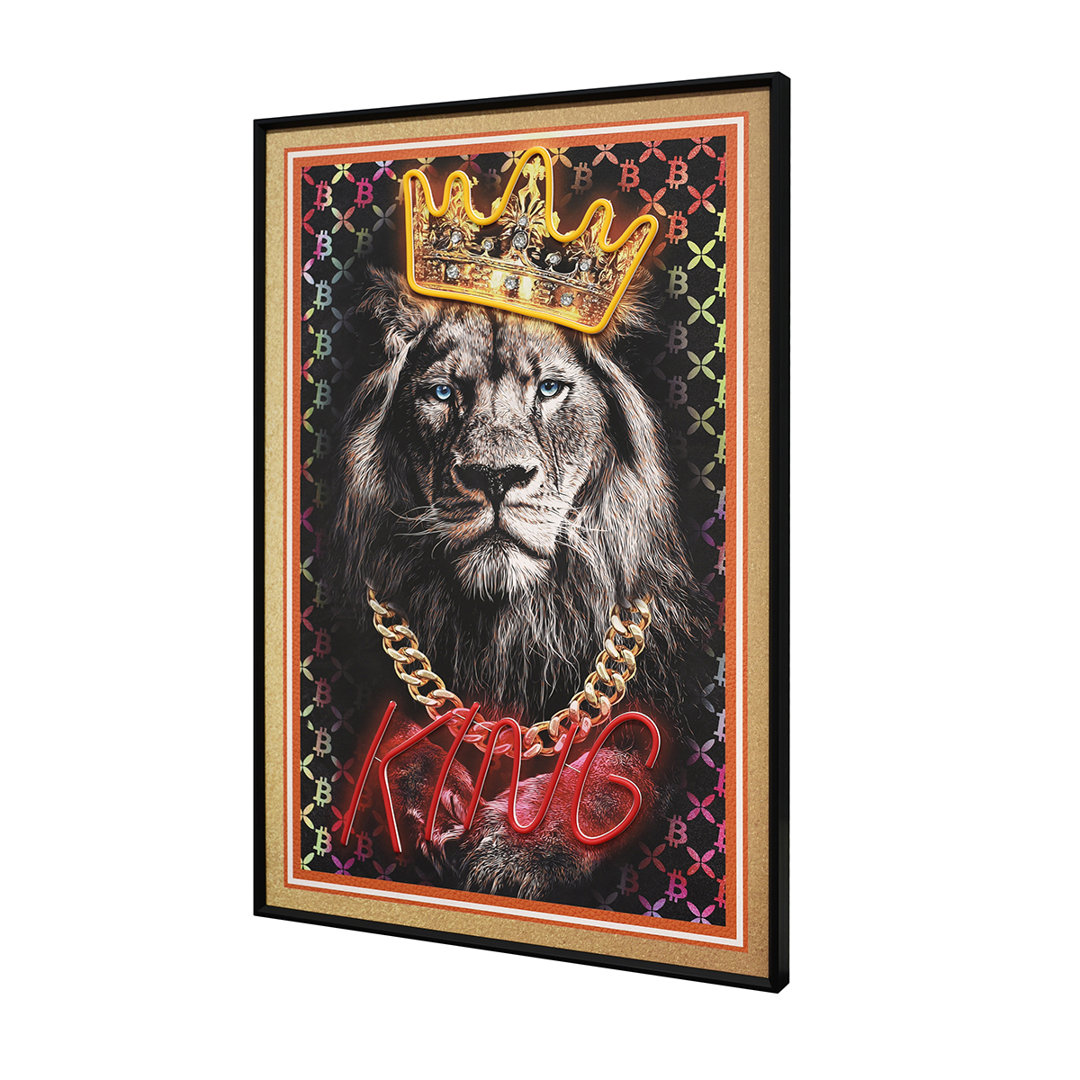 B&Q - Britwall Majestic Lion Led Wall ArtLight Up Canvas Picture 61.6X91.6CmAnimal Framed Print For Living RoomPlug In - Image 2