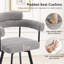 Tabouret de comptoir pivotant en lin 26 po Rabassa-451458035