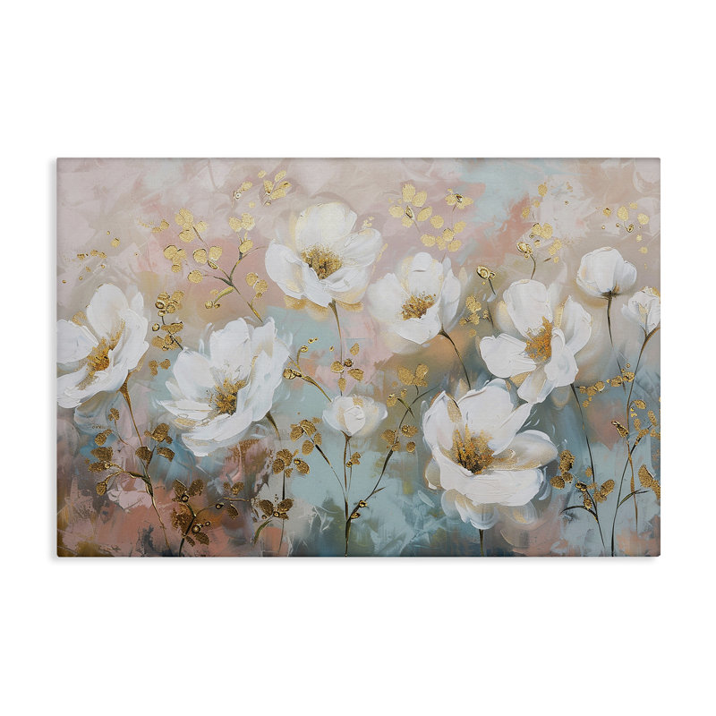 Art sur toile coquelicots dorés par LSR Design Studio bp-493_CN, H 16 po x l 24 po