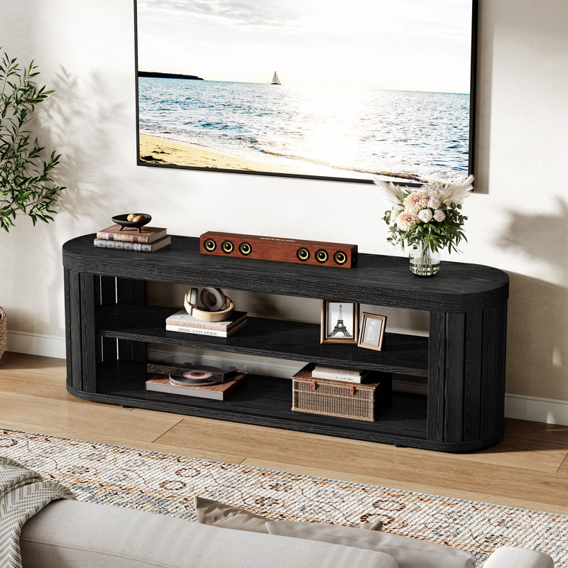 2-Tier 47.2-Inch TV Stand, Black