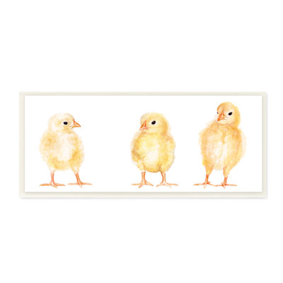 «Baby Chick Trio Watercolor Kids 'Wild Animals» par Fox Hollow Studios - Peinture