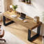 Bureau d'ordinateur 78,74 po en bois avec structure en métal