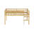 Solid Wooden, Rubber Wooden Twin Loft Bed With Ladder, Bed Platform Of Strengthened Slats, Natural-1883117774-1883117775