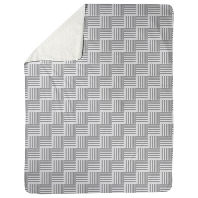 Couverture polaire à rayures classic basketweave