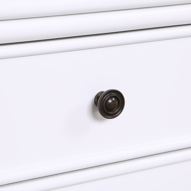 Modern Emmett 2 Drawer Nightstand, White
