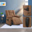 Fauteuil inclinable électrique avec rangement, fauteuil de salon moderne réglable en chenille