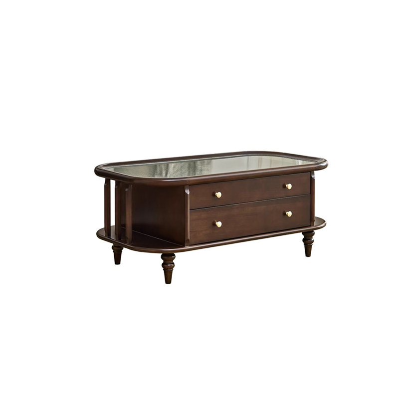 American style light luxury coffee table, 19.69" H x 47.24" L x 25.59" W