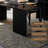 Black Rectangular Solid Wood+Iron desk-934307953