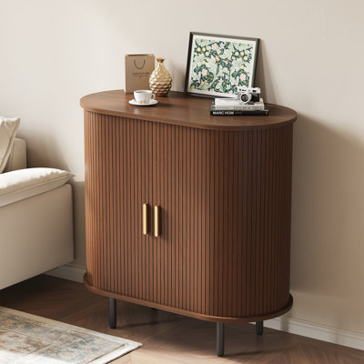 31.5" Sideboard Buffet Cabinet, Coffee Bar Cabinet & Console Table with 2 Sliding Doors, Storage Cabinet with Adjustable Shelf for Kitchen Entryway, W by Ebern Designs