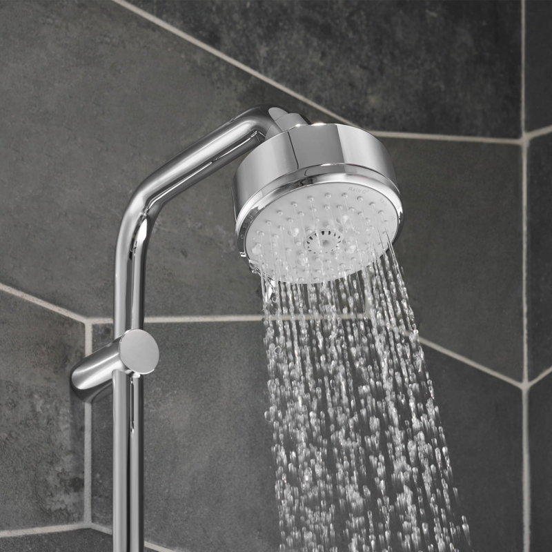 Pomme de douche fixe à 4 réglages Tempesta, Chrome ciel étoilé, 2,5 gallons par minute