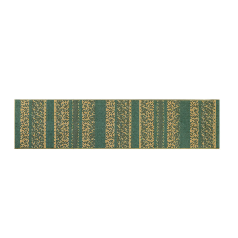 Tapis bleu foncé antidérapant Fleur De Lys