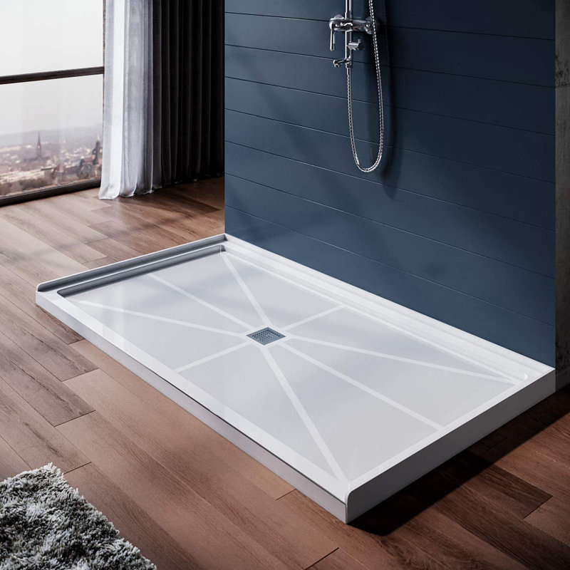 Base de douche simple l 48 po x P 36 po, Centre