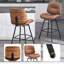 Swivel Upholstered Counter Stool-1482886561