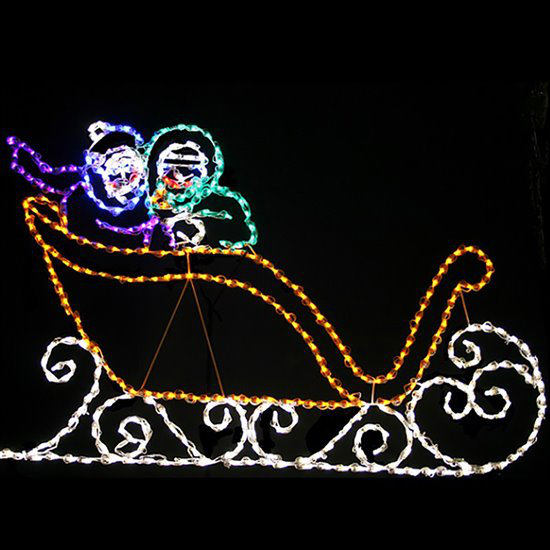Présentoir victorien à traîneau lumineux