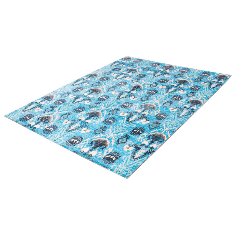 One-of-a-Kind 9'0" X 11'9" New Age Silk Area Rug in