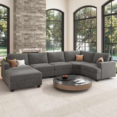 Canapé modulaire en U avec repose-pieds Anureet