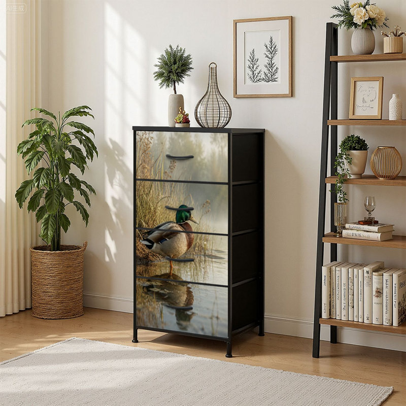 Commode 4 tiroirs avec rangement à 4 tiroirs Mallard