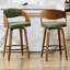 Tabourets de bar pivotants en similicuir 30 po Modern, tabourets de bar en bois avec repose-pieds-122537563-119858595