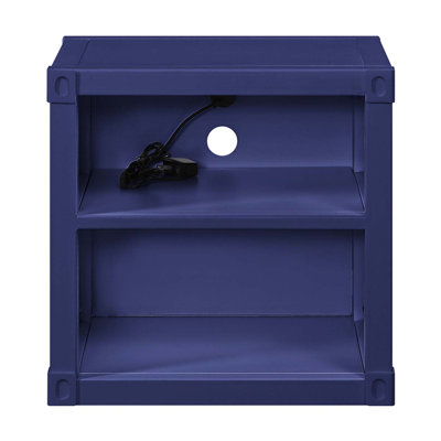 Cargo Nightstand w/USB, Blue Finish