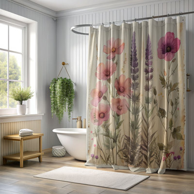 Rideau de douche standard 1 pièce Antique Bloom