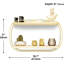 Gold Metal 2-tier Varnished Waterproof Wooden Stand