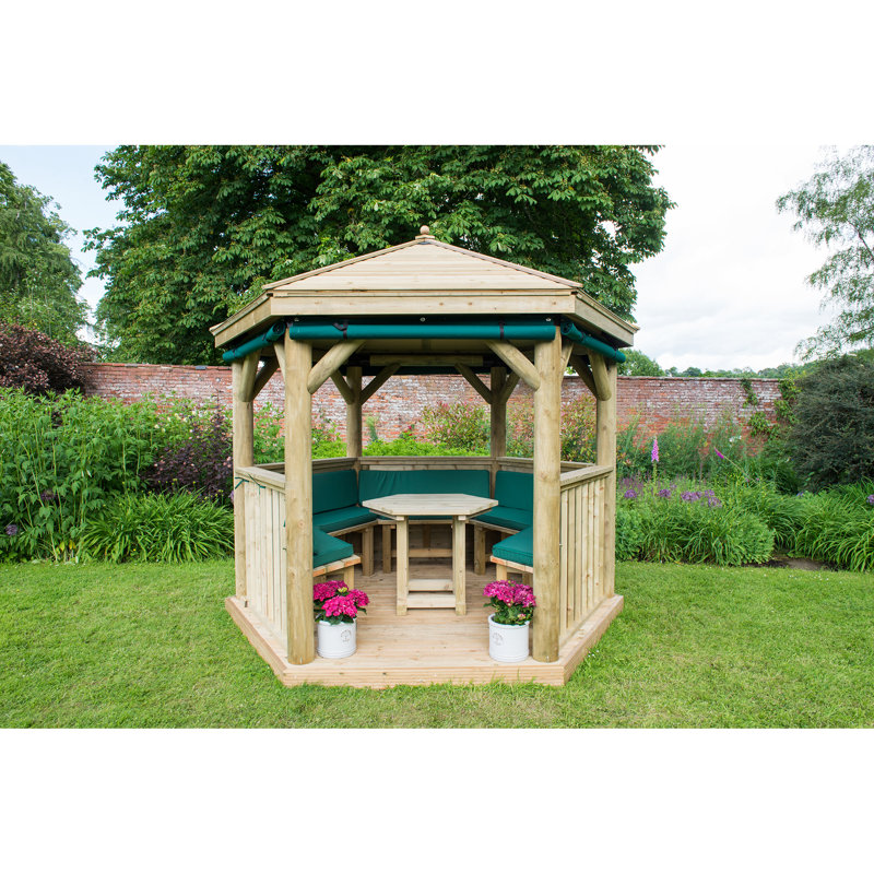 Forest Garden Fabric Curtain, Green, 14cm H x 220cm W x 14cm D