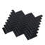 11"X 12.6" Herringbone Polished Glass Mosaic Tile-61266925