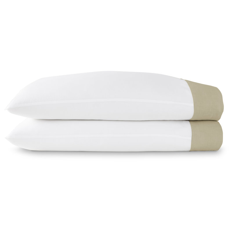 Mandalay Cuff 200 Thread Count 100% Cotton Pillowcase, Linen, King