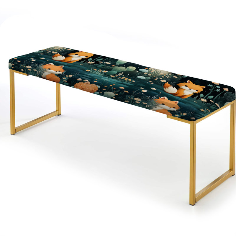 Banc rembourré à imprimé animalier Feagin