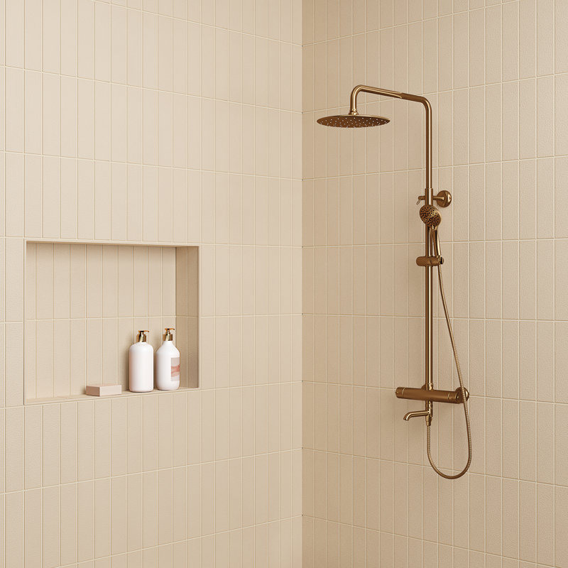 Carreau de porcelaine pour mur et plancher 3 po x 12 po Sahara, Écru