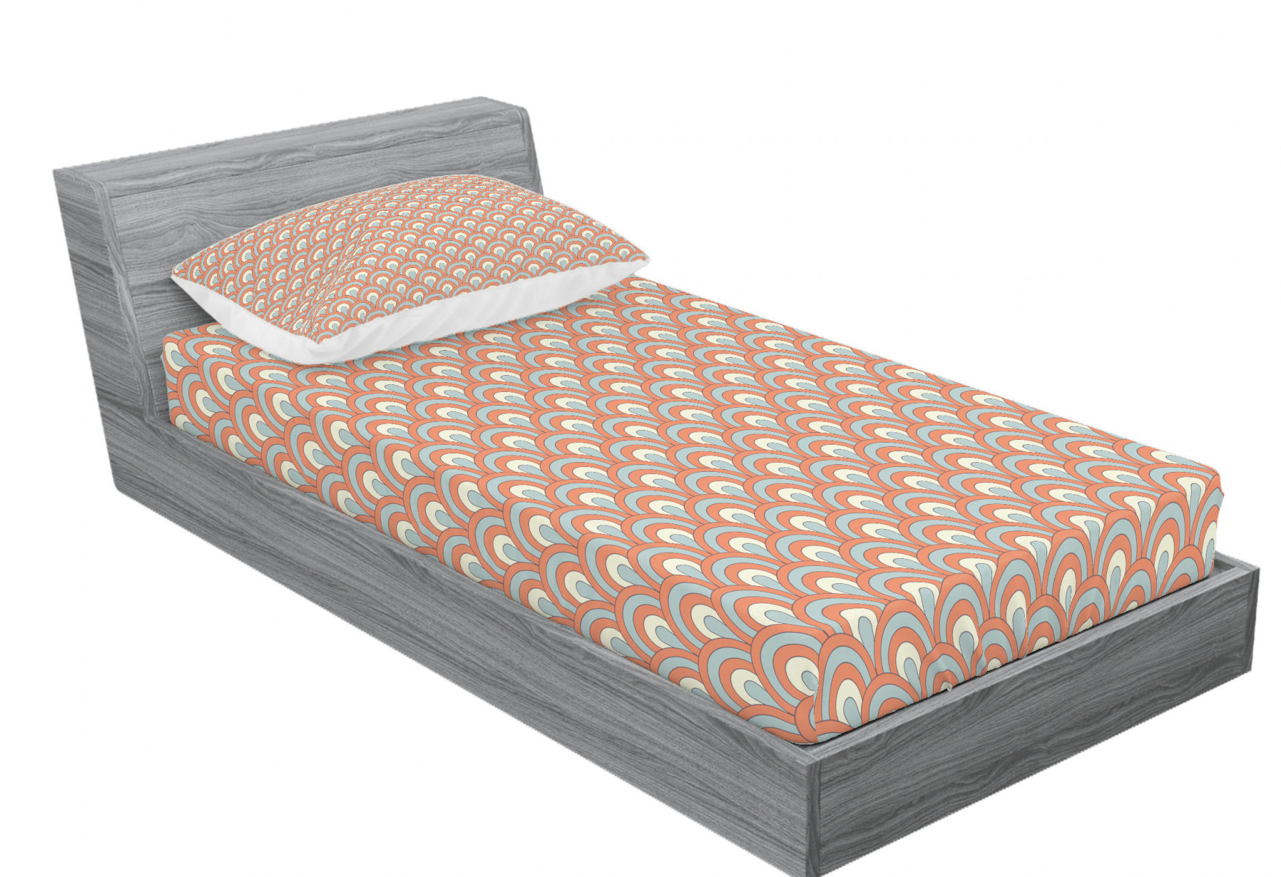 Abstract Sheet Set Ambesonne Curvy Ocean Waves Inspired Abstract Sheet set | Wayfair