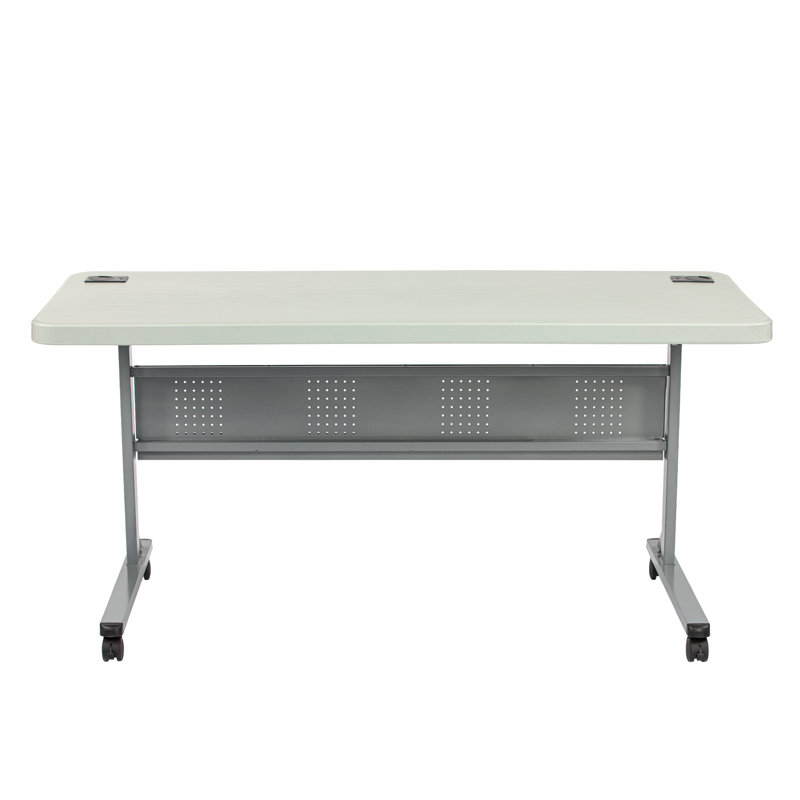 Wyatt Flip-Fold Training Table, 29.5" H x 60" L x 24" W, Speckled Grey