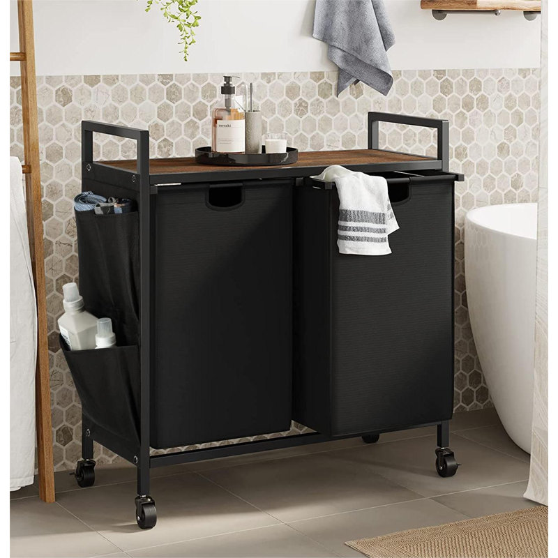 Fabric Laundry Hamper, Black