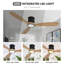 Ventilateur de plafond concave 52 po
