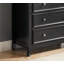 Commode 6 tiroirs Modern, commode à tiroirs et rangement pour vêtements, armoire de rangement pour le salon, organisateur de commode noir
